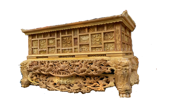 Sập thờ dạ kép gỗ mít ta chân 22