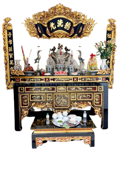 Cuốn thư câu đối gỗ mít ta