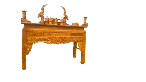 Bàn thờ triện roi như ý gỗ mít ta chân 10