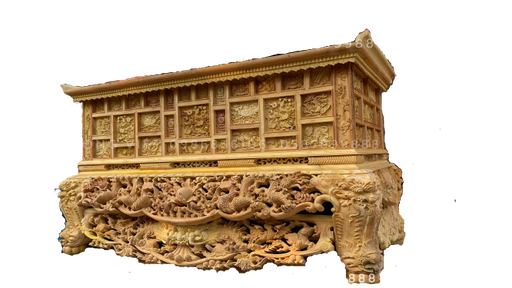 Sập thờ dạ kép gỗ mít ta chân 22